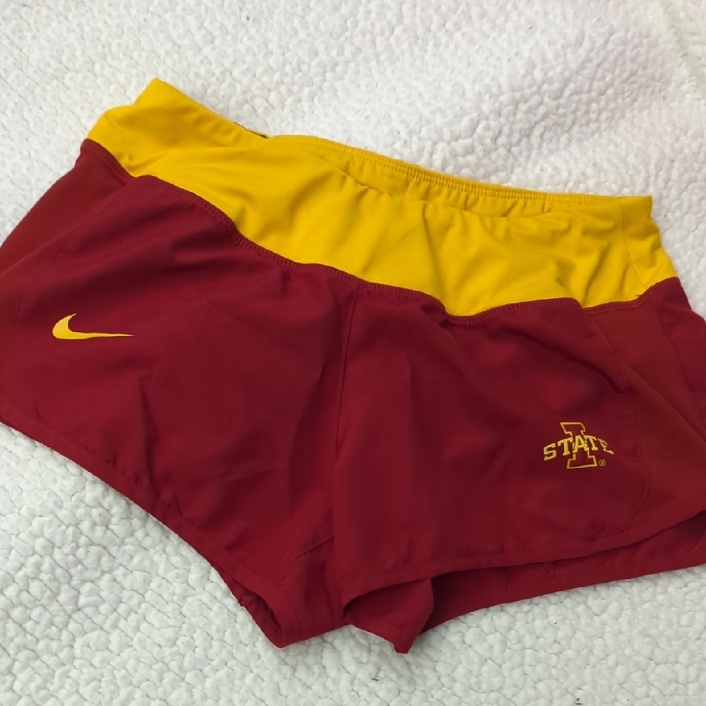 Iowa State Nike Women's Red and Yellow Athletic Shorts